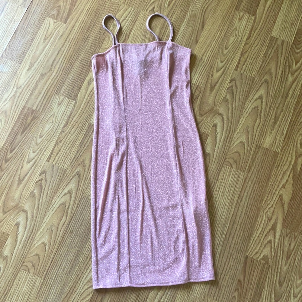 Forever 21 shimmer pink dress